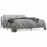 Furnova Posteljni okvir siva sonoma 200x200 cm inž. les in kovina, (21940267) | Shoptok.si