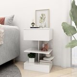  Noćni ormarići 2 kom visoki sjaj bijeli 40 x 35 x 65 cm | Eponuda.com