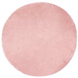 vidaXL Lažni Ovčji Tepih Ružičasta 200 x 200 cm Poliester | shoptok.hr