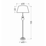 Lesnina XXXL STOJEČA SVETILKA Prima 35/35/135 cm | Shoptok.si