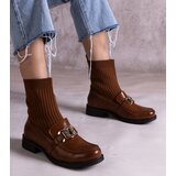 Gemre Brown ankle boots with fabric upper Kris | shoptok.hr