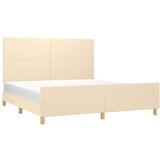  Posteljni okvir z vzglavjem krem 180x200 cm blago, (20794961) | Shoptok.si