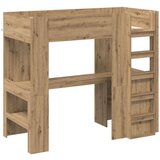  Okvir kreveta na kat s stolom Umjetnički hrast 100 x 200 cm | shoptok.hr