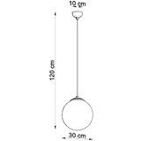 Nice Lamps Viseća svjetiljka u zlatnoj boji sa staklenim sjenilom ø 30 cm Cezab – | shoptok.hr