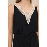 Kesi Włoski Short jumpsuit with decorative lace in black color | Eponuda.ba