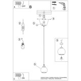  Obesna svetilka ALINO 1 črna, (21347513) | Shoptok.si