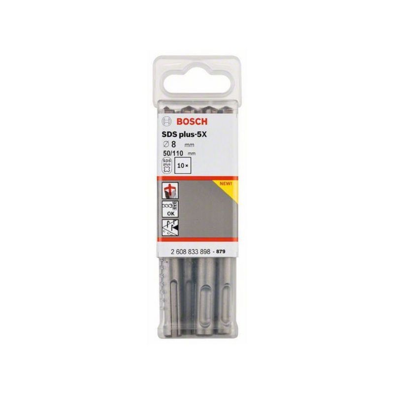 Bosch Hamer burgija SDS plus-5X 2608833898, 8 x 50 x 110 mm pakovanje od 10 komada | Eponuda.com