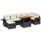  The Living Store Vrtna sedežna garnitura 8-delna z blazinami črn poli ratan - Vrtna Sedežna Garniture, (21446842) | Shoptok.si