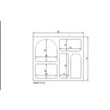Hanah home Bela večnivojska polica 80 cm Lorin – | Shoptok.si