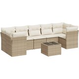 Maison Chic Seti vrtnega pohištva - Vrtna garnitura - Vrtni pohištvo set 8-delna z blazinami bež poli ratan, (21802038) | Shoptok.si