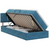  s od storage s uzglavljem Tamno plava 90 x 190 cm Baršun | shoptok.hr