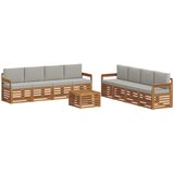  Set vanjskih sofa 9 kom. Prirodna i svjetlosiva | shoptok.hr