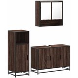  3-dijelni set kupaonskog namještaja boja smeđeg hrasta drveni | shoptok.hr