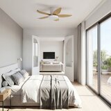 Brilagi Prigušiva LED plafonski ventilator LED/32W/230V 95 cm bela/braon + daljinski upravljač | Eponuda.com
