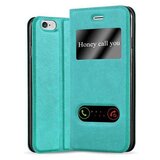 Cadorabo Ohišje, združljivo z Apple iPhone 6 / 6S v mint turquoise - Zaščitni ovitek z magnetnim zapiranjem, stoječo funkcijo in 2 okencema za gledanje, (20551164) Cene