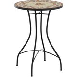  The Living Store Bistro mizica z mozaikom terakota in bela Ø50x70 cm keramika - Bistro Mizica Z Mozaikom, (21500501) | Shoptok.si