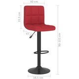  Barski stolac od tkanine crvena boja vina | shoptok.hr