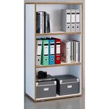 MID.YOU Pisarniški Regal Salia B60, Bela, Barva Hrasta | Shoptok.si