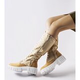 Gemre Beige Fabric Insulated Boots Palmer | Shoptok.si