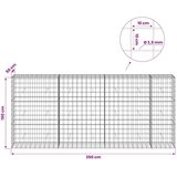  Gabion s žicom debljine 3 5 mm i mrežom 10x10 cm 350x50x150 cm - 50 cm 150 cm 350 cm | shoptok.hr