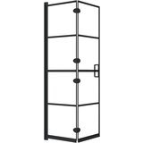 Furnova Zložljiva tuš kabina ESG 80x140 cm črna, (21918015) | Shoptok.si