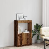  Visoka komoda boja staro drvo 63x33x100 cm konstruirano drvo | shoptok.hr