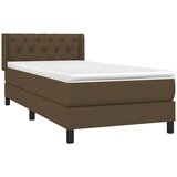  Krevet s oprugama i madracem tamnosmeđi 80x200 cm od tkanine | shoptok.hr
