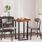 vidaXL Nepremična površina Temno rjava Ø 70 x 4 cm Trda hrastovina | Shoptok.si