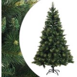  Umjetno božićno drvce s nogom 150 cm PVC i metal Zelena - Zelena 150 cm bez LED svjetala | shoptok.hr