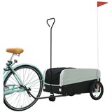 Prikolica za bicikl crno-siva 45 kg željezna | shoptok.hr