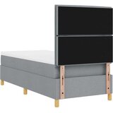  postelja z vzmetnico svetlo siva enojna tkanina, (22052762) | Shoptok.si