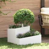  Vrtna saksija Bijelo 60 x 60 x 50 cm Čelična vrata | Eponuda.com