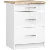 AKORD OLIWIA S60 Kabinet 3SZ + BELO / BELO SJAJ Zgornji, (21713676) Cene