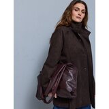 Sinsay Jakna sa stajaćim ovratnikom i remenom, od umjetnog brušenog materijala | shoptok.hr
