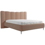 MID.YOU OBLAZINJENA POSTELJA 180 cm x 200 cm , les, tekstil, leseni material roza | Shoptok.si