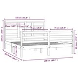  Posteljni okvir iz trdnega lesa 160x200 cm, (20643541) | Shoptok.si