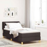Box Spring krevet s madracem tamnosmeđi 100x200 cm tkanina Cijene