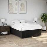 vidaXL Posteljni okvir brez vzmetnice črn 160x200 cm blago Cene