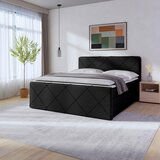 MID.YOU POSTELJA BOXSPRING 180 cm x 200 cm , les, kovina, tekstil črna | Shoptok.si