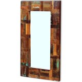 Maison Chic Ogledalo - Zrcalo - Kozmetično ogledalo iz trdnega predelanega lesa 80x50 cm, (21698156) | Shoptok.si