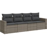  4-dijelni set vrtnih sofa od poliratana s jastucima sivi | Eponuda.ba