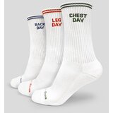GymBeam Čarape GymRat 3Pack White Cene