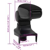  Naslon za ruke za automobil crni 15 x 35 x (30 - 47) cm ABS | shoptok.hr