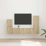 Komplet TV omaric 4 pcs Sonoma hrast Konstruiran les - - Rjava - 67.7 - 30 x 31 x 100 cm - 2025-vidaXL-Uvoz_2