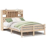 vidaXL Krevet s regalom za knjige bez madraca 135x190 cm od borovine | shoptok.hr