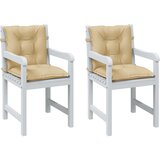  Jastuci za stolice 2 kom prošarano bež 100x50x7 cm tkanina | shoptok.hr