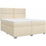  Boxspring krevet s madracem Krem 200 x 200 cm Tkanina 200 x 200 x 140.5 cm | Shoptok.si