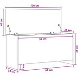  Skladišni kovčeg s pohranom Betonska siva 100 x 40 x 50 cm | shoptok.hr