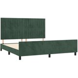  Okvir za krevet s uzglavljem tamnozeleni 160x200 cm baršunasti | shoptok.hr