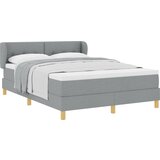 vidaXL Ležaj s madracem - Svjetlosiva, 140x190 cm, Tkanina | shoptok.hr
